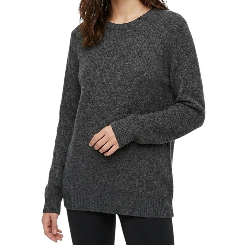 Meriwool Layers Charcoal Gray Merino Wool Crewneck Sweater XL
